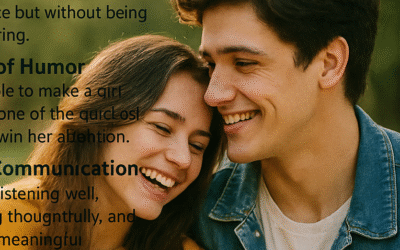 Happy young couple laughing together, representing qualities girls like about boys such as confidence, humor, and respect.