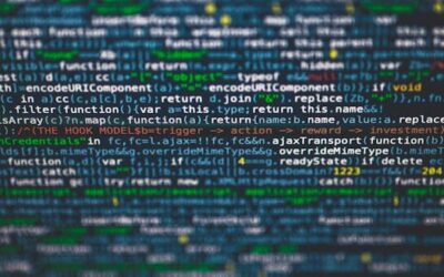 Detailed view of colorful programming code on a computer screen.